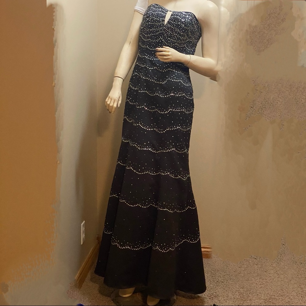 Meprom by Moonlight satin and sequined gown